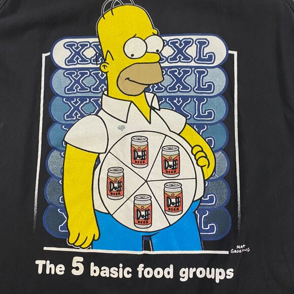 Vintage Homer Simpson Tank Top T Shirt Men's Medium The Simpsons Duff Beer - Picture 2 of 7